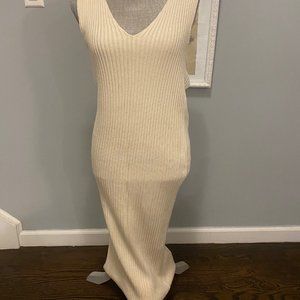 NWT Trois Maxi Cream Sleeveless Size 2 Dress
